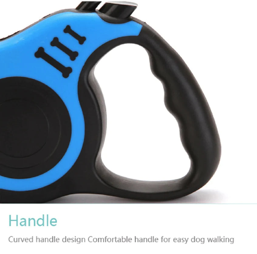 16.5FT Automatic Retractable Dog Leash & Collar – Hands-Free Walking Lead