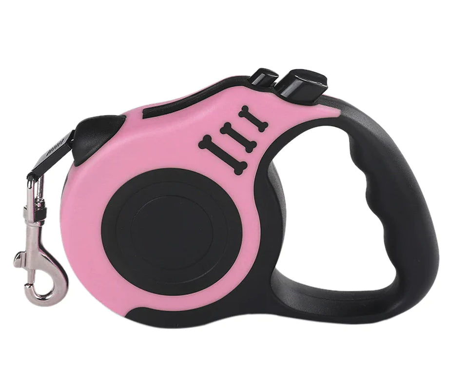 16.5FT Automatic Retractable Dog Leash & Collar – Hands-Free Walking Lead