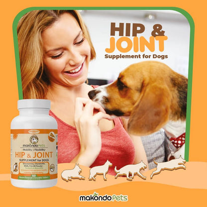 Dog Hip and Joint Supplement with Glucosamine Turmeric for Dogs Chondroitin MSM