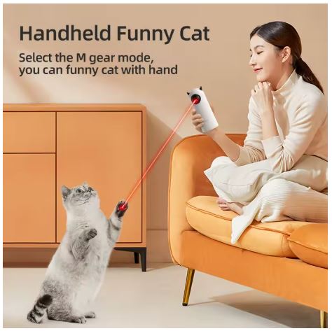 Automatic Cat Toys Interactive Smart Teasing Pet LED Laser Indoor Cat Toy Accessories Handheld Electronic Cat Toy for Dog